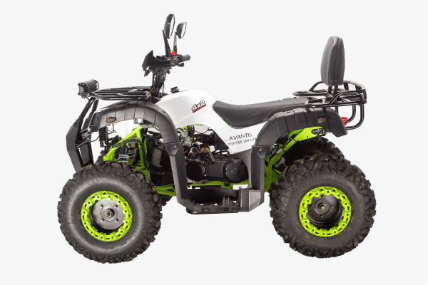 Квадроцикл Avantis (Авантис) Hunter 200 Lux (баланс. вал) (машинокомплект) белый/зелёный | Мототека