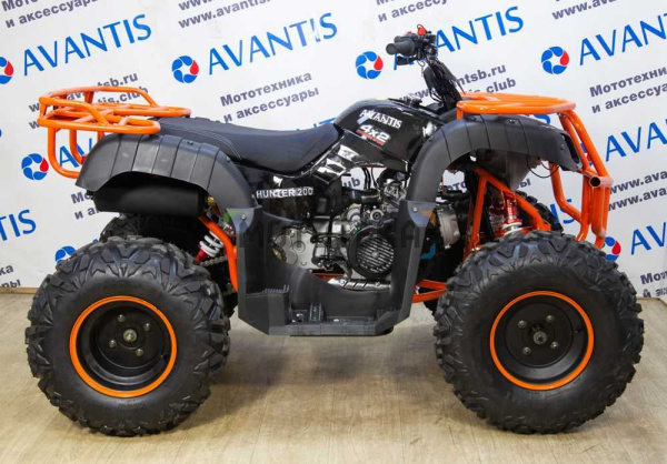 Квадроцикл Avantis (Авантис) Hunter 200 оранжевый/чёрный (баланс. вал) (машинокомплект) | Мототека